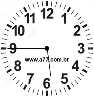 Relógio Marcando 05h45min