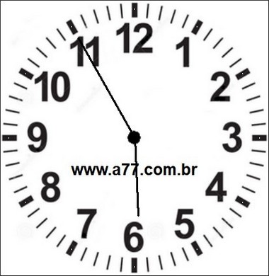 Relógio Marcando 05h55min