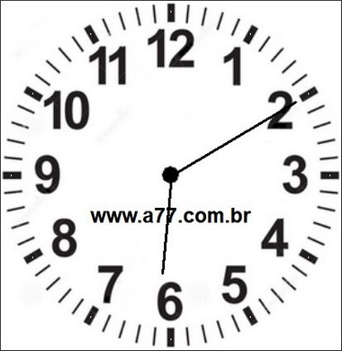 Relógio Marcando 06h10min
