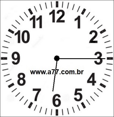Relógio Marcando 06h15min