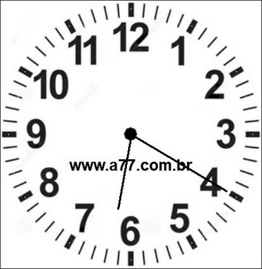 Relógio Marcando 06h20min