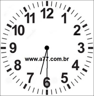 Relógio Marcando 06h30min