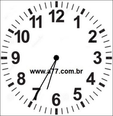 Relógio Marcando 06h35min