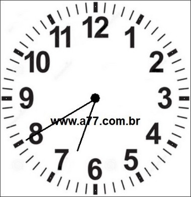 Relógio Marcando 06h40min