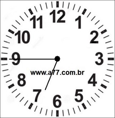 Relógio Marcando 06h45min