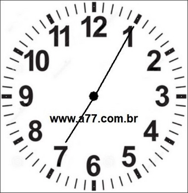 Relógio Marcando 07h05min