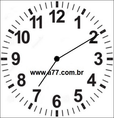 Relógio Marcando 07h10min