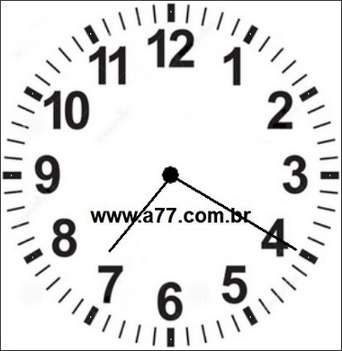 Relógio Marcando 07h20min