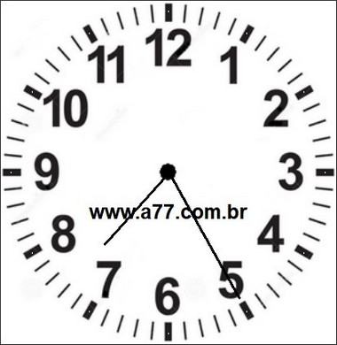 Relógio Marcando 07h25min