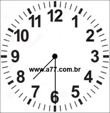 Relógio Marcando 07h30min