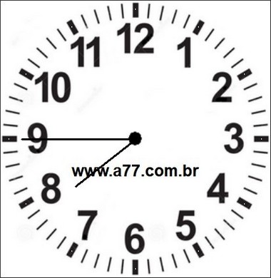 Relógio Marcando 07h45min
