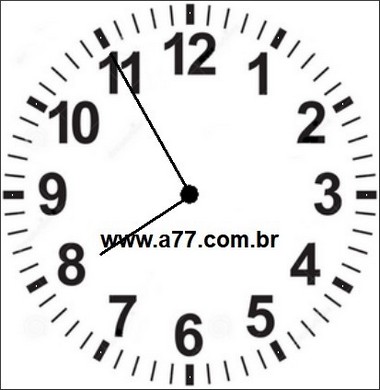 Relógio Marcando 07h55min