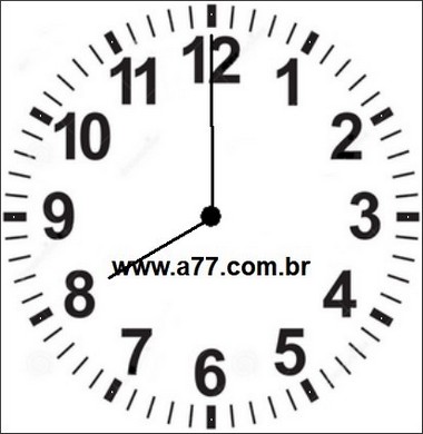 Relógio Marcando 08h00min