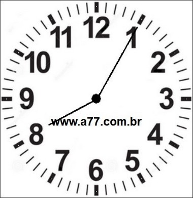Relógio Marcando 08h05min