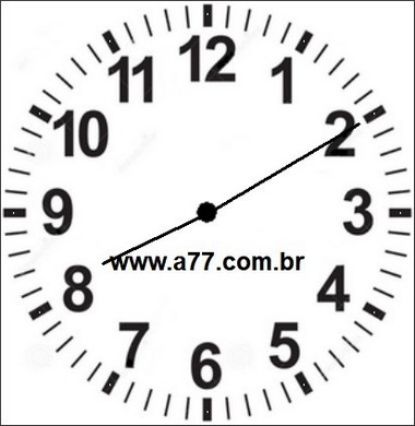 Relógio Marcando 08h10min