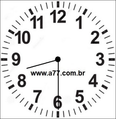 Relógio Marcando 08h30min