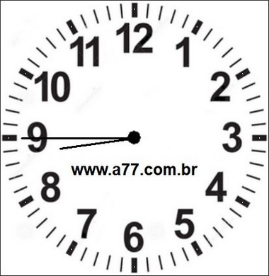 Relógio Marcando 08h45min