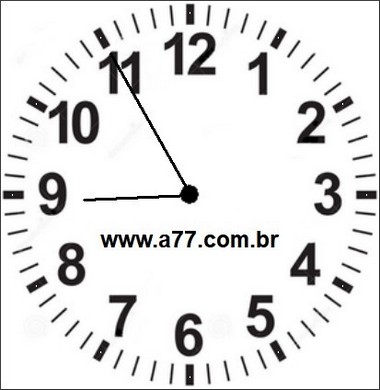 Relógio Marcando 08h55min