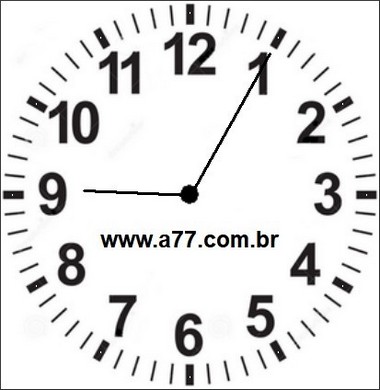 Relógio Marcando 09h05min