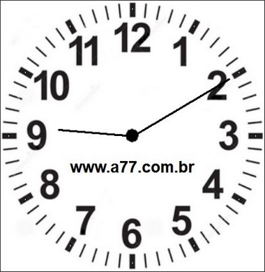 Relógio Marcando 09h10min