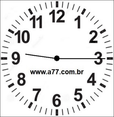 Relógio Marcando 09h15min