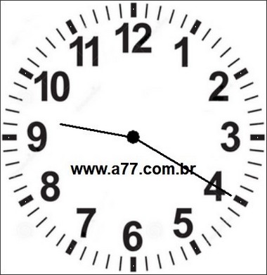 Relógio Marcando 09h20min