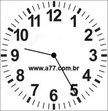 Relógio Marcando 09h25min