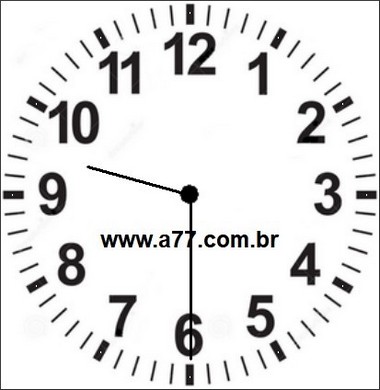 Relógio Marcando 09h30min