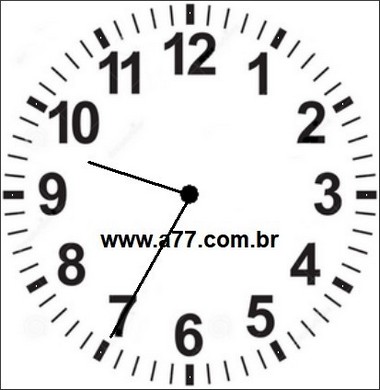 Relógio Marcando 09h35min