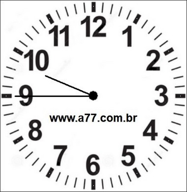 Relógio Marcando 09h45min