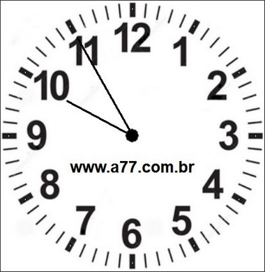 Relógio Marcando 09h55min