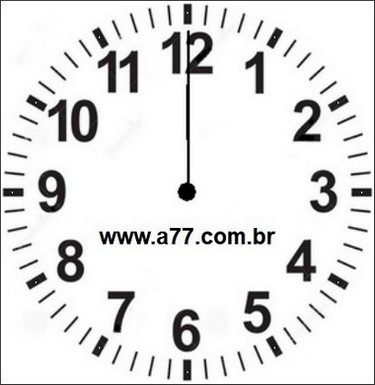 Relógio Marcando 0h00min