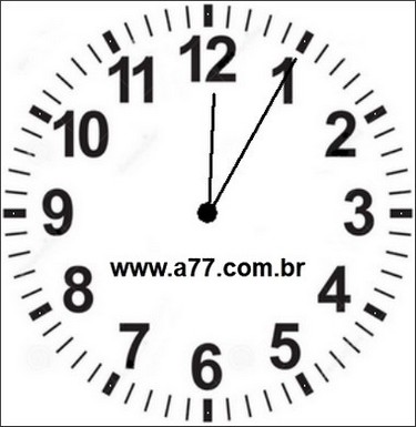 Relógio Marcando 0h05min