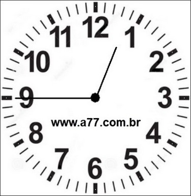 Relógio Marcando 0h45min