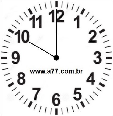 Relógio Marcando 10h00min