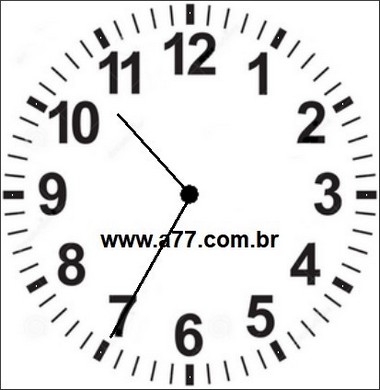 Relógio Marcando 10h35min