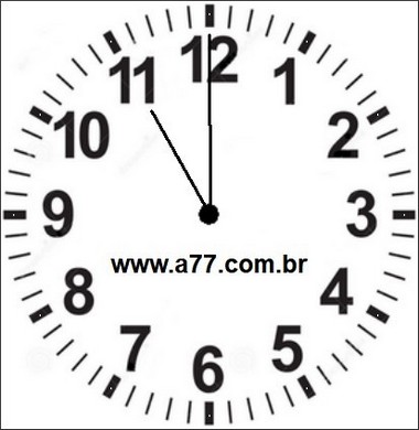 Relógio Marcando 11h00min