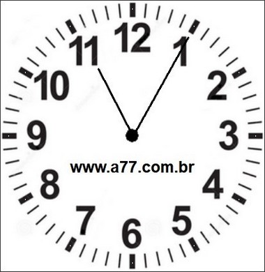 Relógio Marcando 11h05min