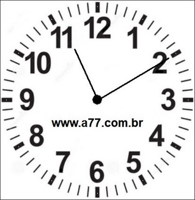 Relógio Marcando 11h10min