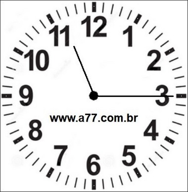 Relógio Marcando 11h15min