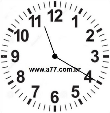 Relógio Marcando 11h20min