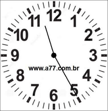 Relógio Marcando 11h25min