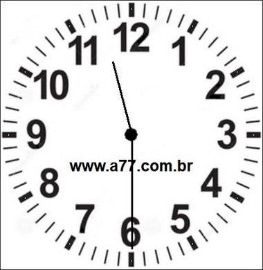 Relógio Marcando 11h30min