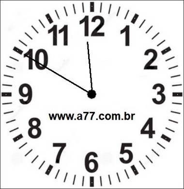 Relógio Marcando 11h50min