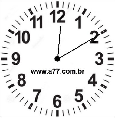 Relógio Marcando 12h10min