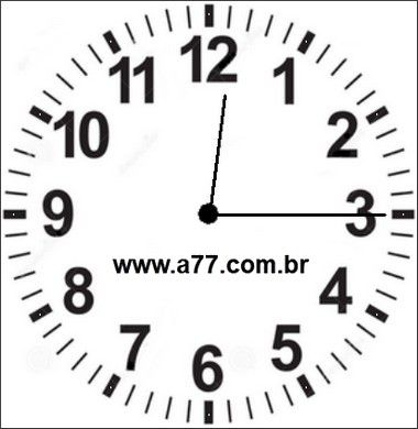 Relógio Marcando 12h15min