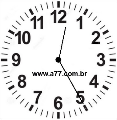 Relógio Marcando 12h25min