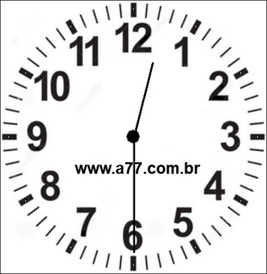 Relógio Marcando 12h30min