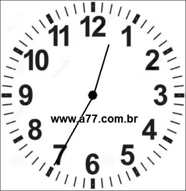 Relógio Marcando 12h35min