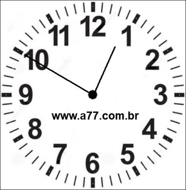 Relógio Marcando 12h50min